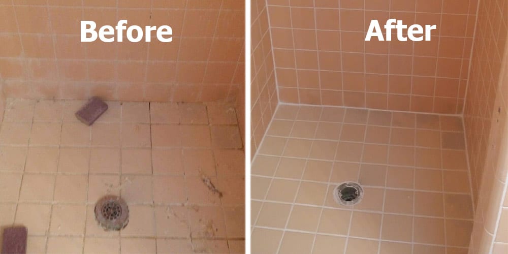 can I regrout my shower floor?