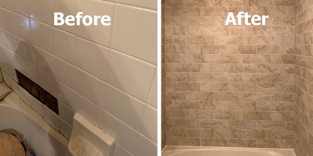 Hazlet NJ bathroom tile replacement