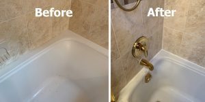 recaulking bathroom tub